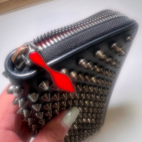 Christian Louboutin Black Studded Wallet - Picture 5 of 9